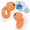 Orange, variant on FLYGIENE Noise Reduction Soft Silicone Earplugs for Hearing Protection, Blue, One Size, 1 Pair