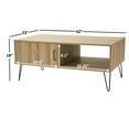 thumbnail image 5 of Mainstays Modern Hairpin Rectangle Coffee Table, Oak, 5 of 8
