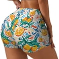 thumbnail image 2 of Wukai Colorful Fruits Print Pack Biker Shorts for Women Yoga Workout Gym Running Scrunch Active Shorts-, 2 of 8