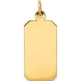thumbnail image 1 of 14K Yellow Gold Plain .011 Gauge Engravable Rectangular Disc Charm (28 X 11) Made In United States xm293/11, 1 of 5