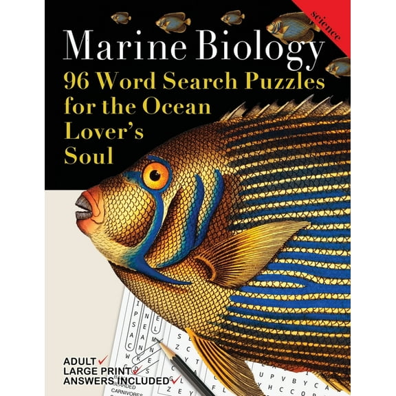 The Life Science Word Search Collection Marine Biology: 96 Word Search Puzzles for the Ocean Lover's Soul, (Paperback)