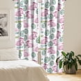 thumbnail image 2 of Ambesonne Emoji Curtains, Follow the Bunny and Eggs, Pair of 28"x84", White Pale Pink and Seafoam, 2 of 5