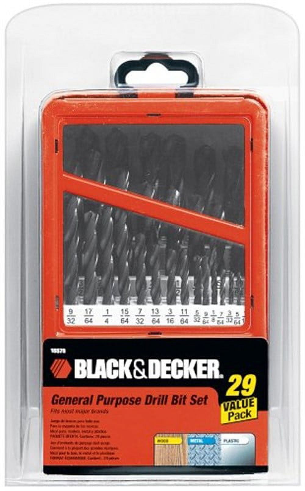 BLACK DECKER 29 Piece Metal Drill Bit Set 15575S Walmart