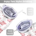 thumbnail image 5 of 40oz Tumbler with Handle & Straw, Stainless Steel Insulated Cup, Leak Proof Travel Mug, Keeps Drinks Hot/Cold,Coffee Cup, Gifts for Women Men, 5 of 7
