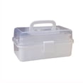 thumbnail image 2 of Desktop Storage Box with Lid Ergonomic Handle Visible Window Storing Living Room Table Space-saving Sundries Organizer Case Daily Use, 2 of 8
