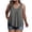 Gray, variant on Women's Plus Size Solid Color Sleeveless Tank Top – Casual V-Neck with Chest Ruched Detail for Spring & Summer