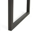 thumbnail image 4 of Pemberly Row Modern Cherry and Ebony Solid Wood Live Edge Sofa Bar Table, 4 of 8