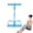 blue, variant on Multifunction Pedal Resistance Band,Durable 8-Tube Natural Rubber Resistance Trainer with Handles,for Abdomen,Waist,Arm,Leg Training
