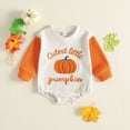 thumbnail image 2 of KJameas Baby Boys Girls Romper Pumpkin Graphic Raglan Sleeve, 2 of 9