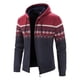 thumbnail image 1 of Suéter de punto para hombre, de gran tamaño, con relleno de terciopelo y color degradado, 1 of 5