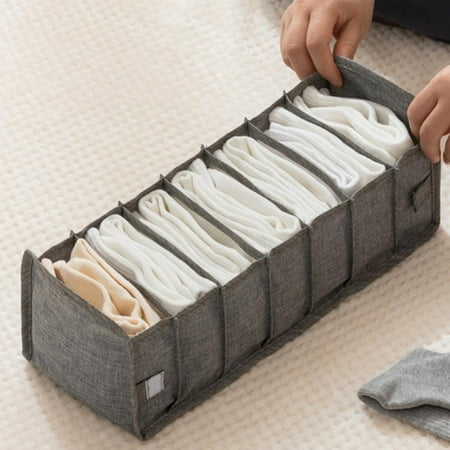 

Dormitory Closet Organizer for Socks Underwear Bra Storage Box Foldable Compartment Drawer Organizer Home Storage Supplies For Socks Bras Ties Lingerie Scarves Organizing