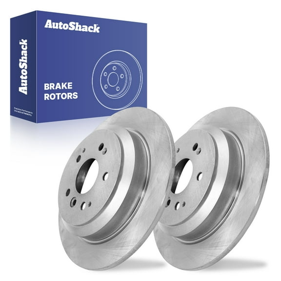 AutoShack Rear Solid Brake Rotors 2-PC Set Replacement for 2016-2023 Honda Pilot 2017-2025 Honda Ridgeline 12.99" (330 mm)