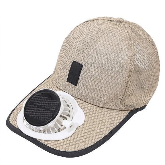 Solar Fan Hat Cooling Cap Rechargeable Nylon Fabric,USB Charging Sun Hat for Fishing Gear Hiking Accessories Summer Outdoor Work