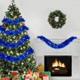 thumbnail image 3 of Dalrosia Christmas Tinsel Garland - 4PCS Blue Metallic Tinsel Garland for Christmas Tree Decorations, Xmas Tree Decor Home Indoor and Outdoor Holiday New Year Party Supplies, 3 of 5