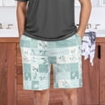 thumbnail image 6 of Men's Pajama Shorts Bottoms with Pockets Soft Lightweight Lounge Sleep Wear Vintage Floral and Gingham, 6 of 6