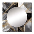 thumbnail image 2 of Designart "Marble Granite Agate with Gold Accents IV" Modern Geometric Square Mirror For Wall Decor - Large Grey Square Mirror Printed Wall Decor - Modern Square Living Room Mirror, 2 of 5