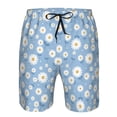 thumbnail image 3 of Balery Daisies Flowers Traje de Baño Estilo Hawaiano para Hombre, Shorts de Secado Rápido con Bolsillos-3X-Large, 3 of 6