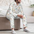thumbnail image 5 of Wukai Cartoon House Men's Long-Sleeve Pajama Set - Comfortable Sleepwear with Button-Down Shirt and Pants-XX-Large, 5 of 6