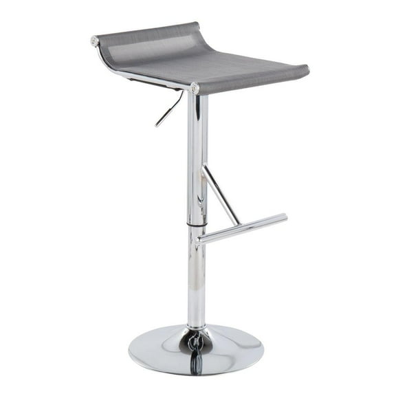 LumiSource Mirage Ale Adjustable Base Swivel Polyester Barstool