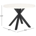 thumbnail image 6 of Safavieh Saxon Modern Steel Outdoor Dining Table, White, 6 of 9