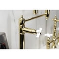 thumbnail image 4 of Kingston Brass KS3702PX Restoration Deck Mount Pot Filler Faucet, Polished Brass, 4 of 8
