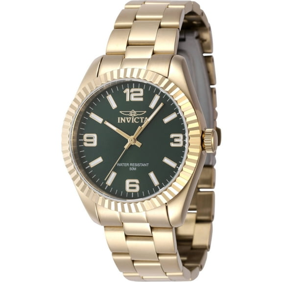 Invicta 47474 Women's Specialty Green Dial Yellow Gold Steel Watch