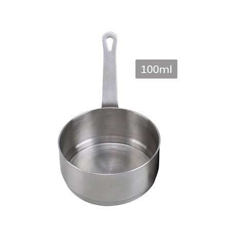 ADVEN 100ML Stainless Steel Long Handle Chocolate Melting Pot Milk Boiler Butter Melting Pot Pastry Bake Tool Cooking Pot