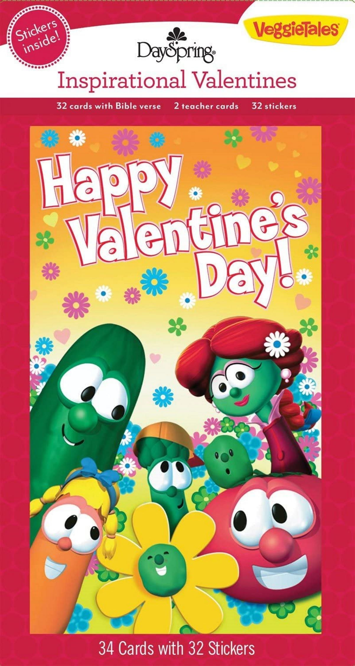 Religious Veggie Tales Happy Valentine's Day Cards - Walmart.com