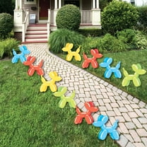 Big Dot of Happiness Balloon Animals - Lawn Decorations - Outdoor Happy Birthday Party Yard Decorations - 10 Piece