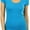 Blue Jade, variant on ToBeInStyle Women's Slim Fit Scoop Neck Short Sleeve Longline Tee