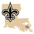 thumbnail image 2 of Nfl Siskiyou Tienda Para Fanáticos De Los Deportes New Orleans Saints Paquete De 3 Calcomanías Del Estado Local Color Del Equipo, 2 of 2