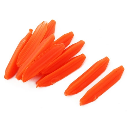 - Rubber Fisherman Terminal Soft Protecting Swivels Stopper Attractive Luminous Lure Fishing Beads 10pcs Orange