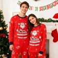 thumbnail image 5 of Couple Christmas Pajamas Adults Santa Christmas Long Sleepwear Matching Christmas Pyjamas for Men Women, 5 of 5