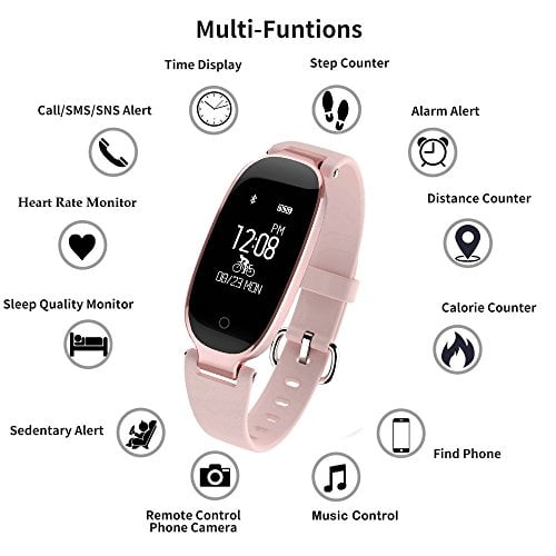 Fitness Tracker Flenco Heart Rate Monitor Touch Screen Health Tracker