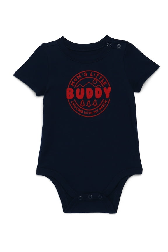 Baby Boy Graphic Bodysuit with Short Sleeves, Sizes 0M-24M