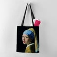 thumbnail image 3 of CafePress - Jan Vermeer Girl With A Pearl E Medium Tote Bag - Polyester Tote Bag 16"x16", 3 of 5