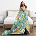thumbnail image 5 of KLL Fleece Blanket Plush Throw Blanket Cute Pineapples ,Soft Fuzzy Cozy Flannel Blanket for Couch Sofa Bed.(50"x40" ), 5 of 7