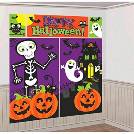 Halloween Trick or Treat Scene Setters Wall Banner Decorating Kit