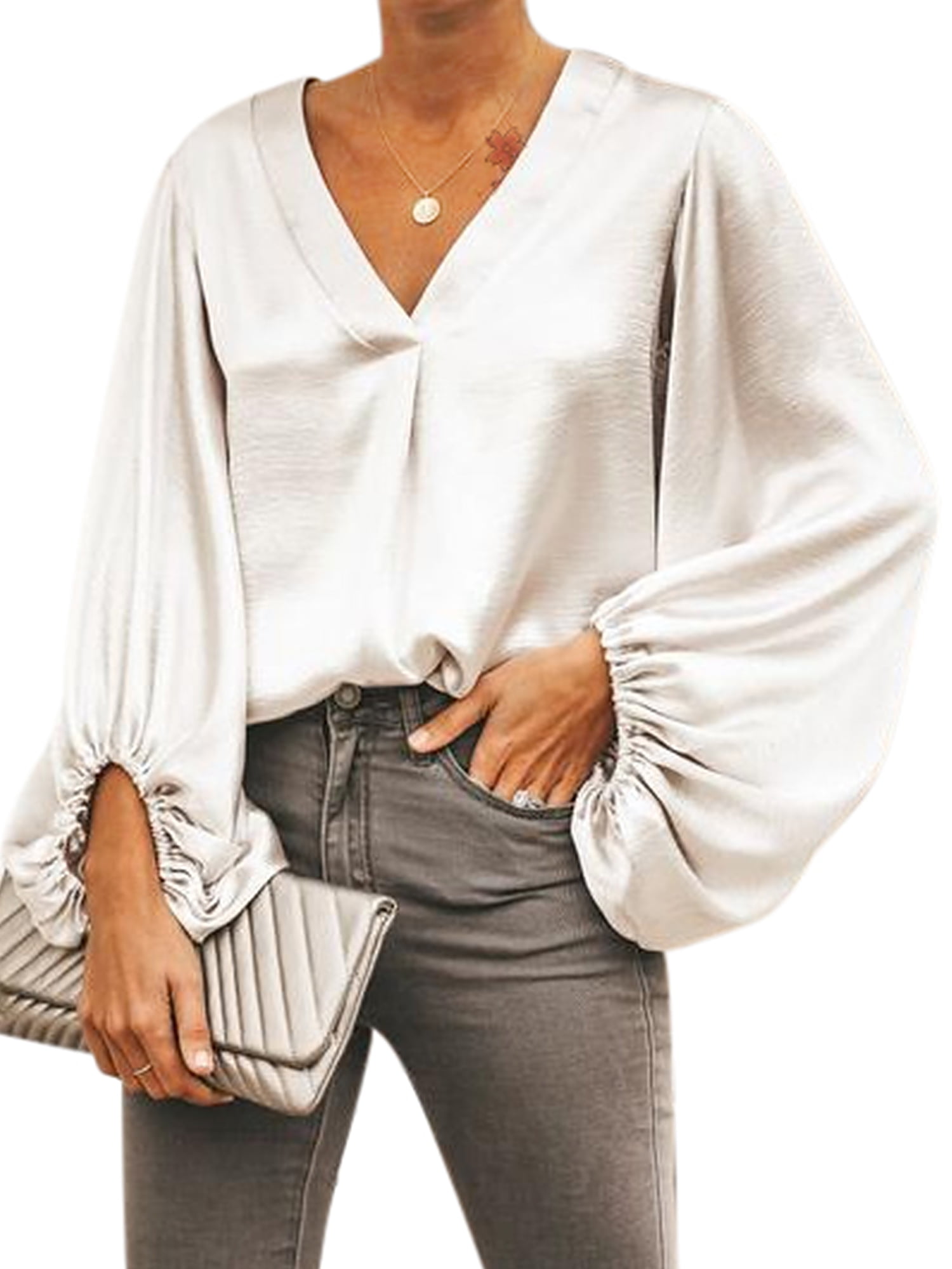Sexy Dance Long Balloon Sleeve Peasant 
