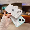 thumbnail image 3 of Compatible with iPhone 13 Pro Case [Not Fit iPhone 13] for Women Girls,Soft Slim Fit Full-Around Protective Cute Clear Sparkly Bling Star Phone Case Glitter Cover for iPhone 13 Pro 6.1＂-Green, 3 of 10