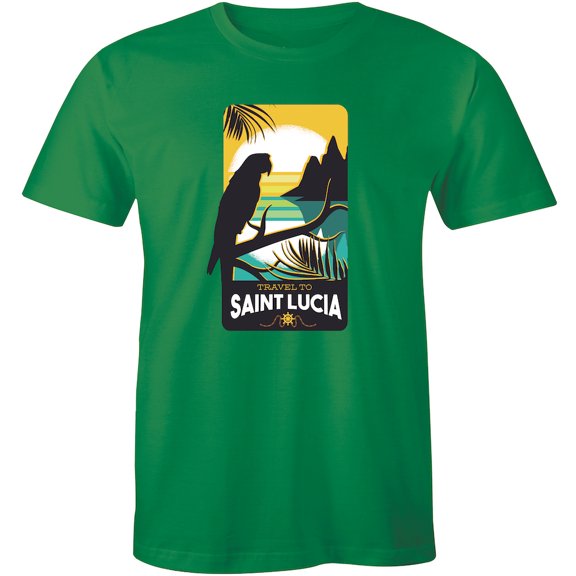 Travel To Saint Lucia Holiday St Bay Of Sands Caribbean Island Men T-Shirt