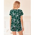 thumbnail image 3 of Ensemble de Pyjama 2 Pcs pour Femmes Manches Courtes Vêtements de Nuit Doux Col Rond Ensemble de Shorts Imprimés avec Poches P-TTG, 3 of 5