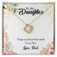 thumbnail image 4 of To My Daughter I Love You From Dad Infinity Knot Necklace Message Card, 4 of 7