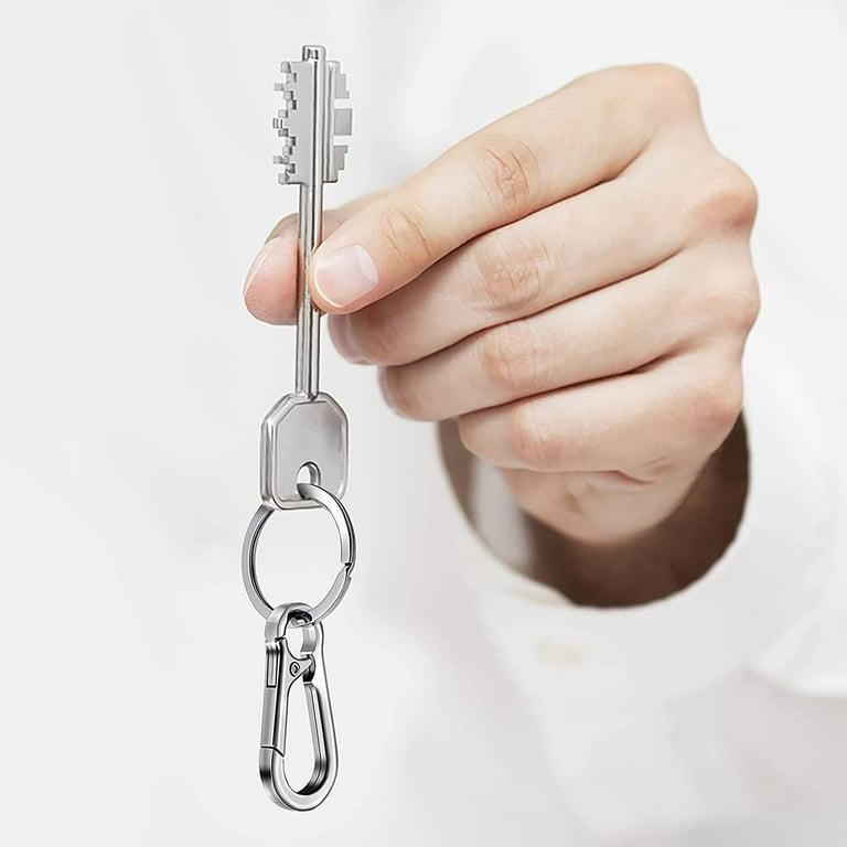Metal Keychain Carabiner Clip Keyring Key Ring Chain Clips Hook Holder  Organizer for Car Keys Finder for Men, 1 Pack or 4 Pack or 7 Pack