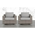 thumbnail image 4 of Home Square 2 Piece Beachcroft Swivel Patio Arm Chair Set in Beige, 4 of 5