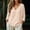 #0497-Orange, variant on Neewe Women Cotton Linen Plain Casual Long Sleeve V Neck Sweatshirts Comfy Loose Fit Lightweight Pullover Tops