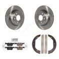 thumbnail image 1 of Transit Auto Rear Disc Rotors Semi-Metallic Pads and Parking Brake Shoes Kit for Car 2015 BMW 328i xDrive Without Blue Painted Calipers with M Sport Package K8A-108482, 1 of 2