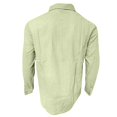 thumbnail image 3 of Npasoilc Chemise Tops for Men Cotton Linen Long Sleeve 1/3 Button Up Turn Down Collar T-Shirts Breathable Lapel Beach Shirts Daily Casual Loose Blouse Tops, 3 of 5