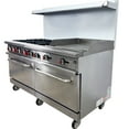 thumbnail image 4 of 60-Inch Commercial Gas Range with 6 Burners, Flat Griddle, and Double Standard Ovens – Stainless Steel， NSF, 4 of 17