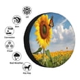 thumbnail image 4 of Logiee butterfly and sunflower Print Spare Tire Cover, Universal Wheel Protectors,Waterproof Dust-Proof UV Sun Wheel Tire Cover,Fit for SUV, RV, Travel Trailer, Truck-17 inch, 4 of 6